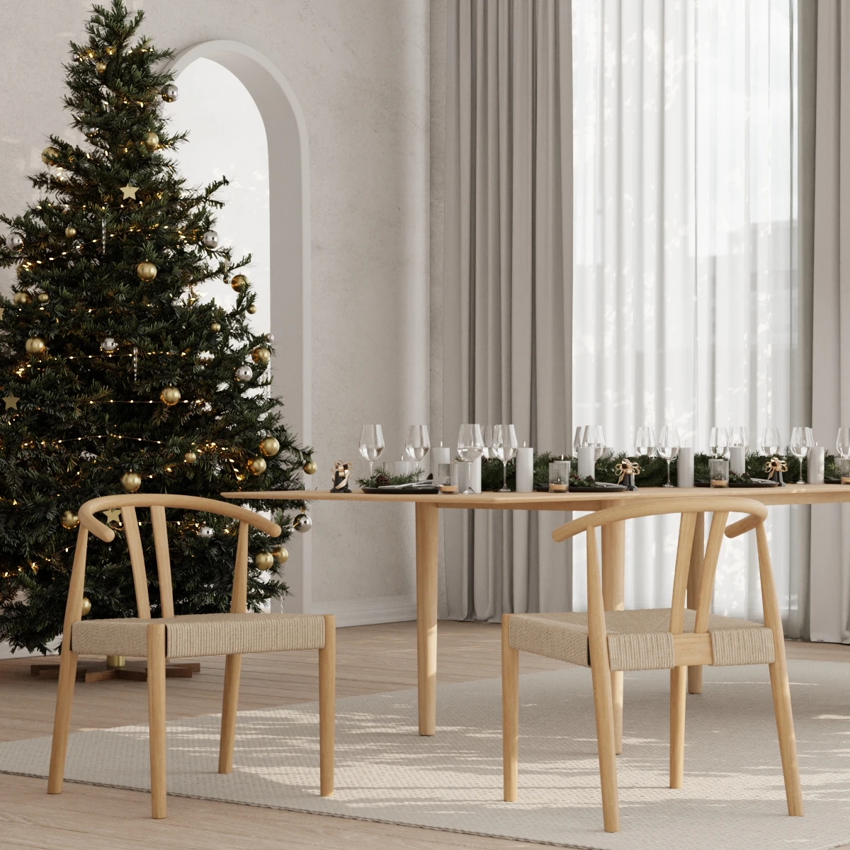 Detail van een teakdressoir met zichtbare verbindingen
