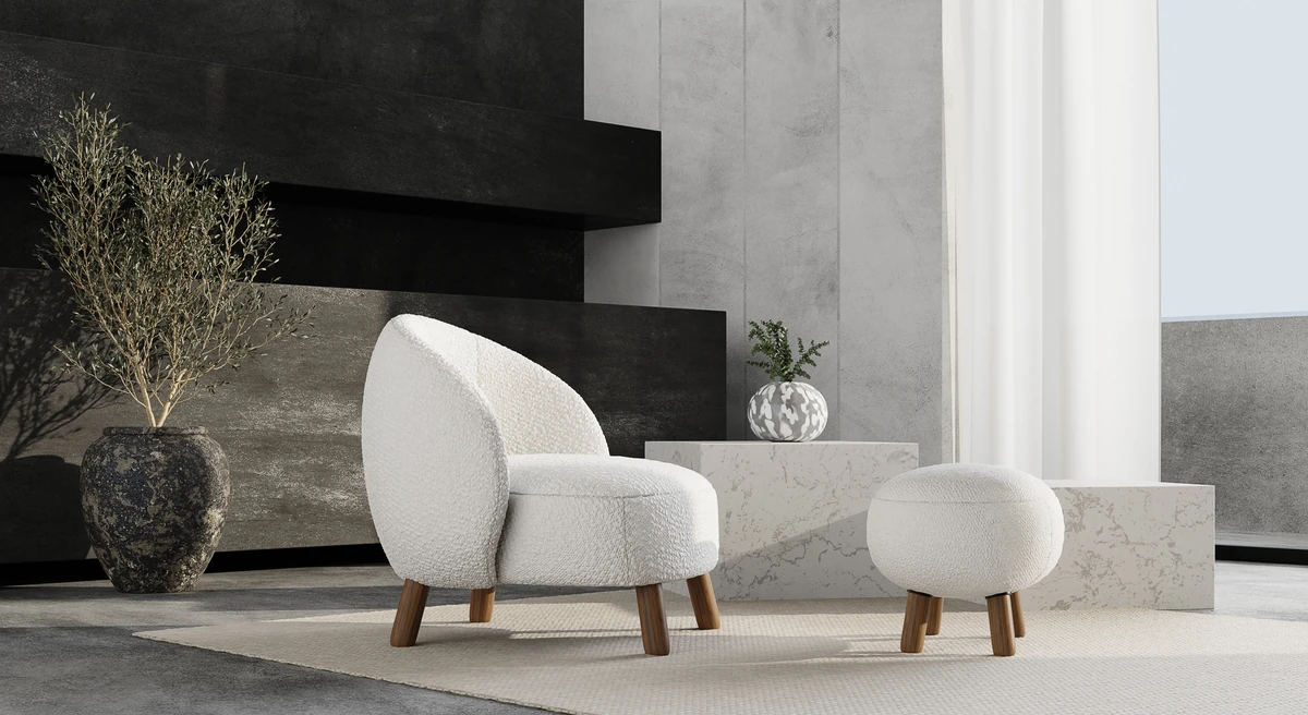 Grundriss eines kleinen Wohnzimmers mit Sofa-Platzierung