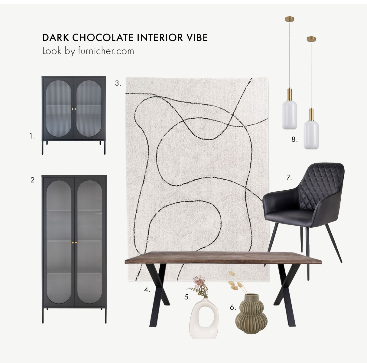 dark chocolate interiorr look